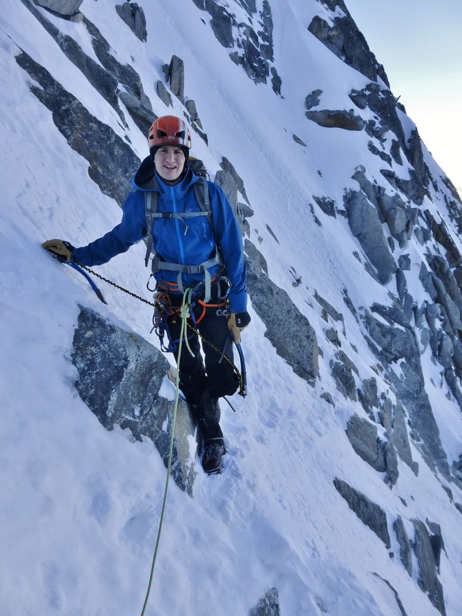 mallory,aiguille du midi,chamonix,alpinisme,guide haute montagne,course neige,mountain guide,north face,mountain course, alpinism,snow couloir
