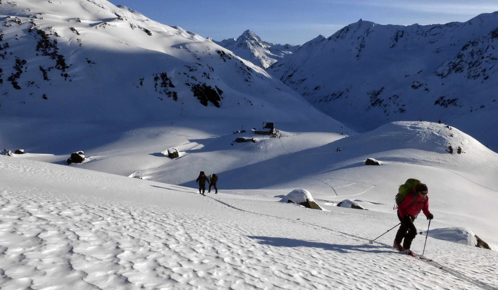 raid a ski, traversée ,engadine,ski randonnée, guide montagne, saint moritz,jenatsch hutte,gries hutte, es-cha hutte,graubunden